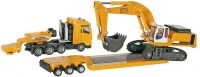 MAN TG-A Tieflader LKW mit Liebherr Hydraulikbagger 974 (1:87)